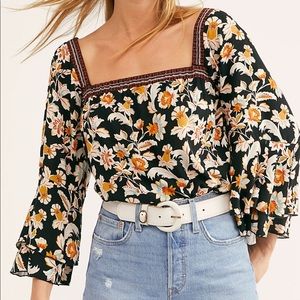 Free People Blooming Borders Bodysuit